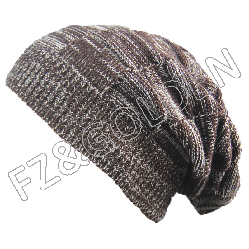 Discount Acrylic Beanie - 
 Wholesale Designer Men Oversize Skull Slouch Beanie Knit Hat   - FUZHI