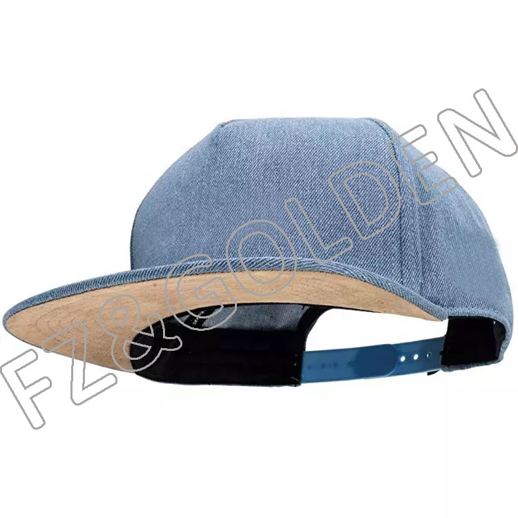 High-Quality Fitted Baseball Caps Suppliers - 
 New Arrival denim snapback cap 5 panel snapback hat with custom logo  - FUZHI