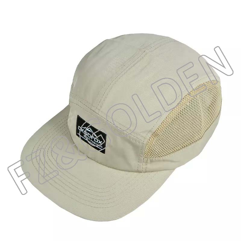 FZBC20250716-5 Wholesale Custom Logo 5 Panel Flat Bill Mesh SnapBack Sports Gorras Luxury Polyester Trucker Hat Hip Hop Snap back Cap