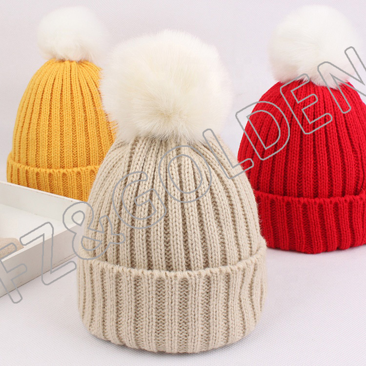 Cheapest Knit Beanie Hat Factory - 
 High Quality Warm Beanie Kids Winter Hats  - FUZHI