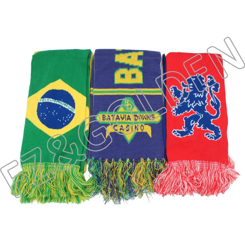 Export Wool Scarf Supplier – 
 High Quality Custom Embroidery Knitted Scarf     – FUZHI