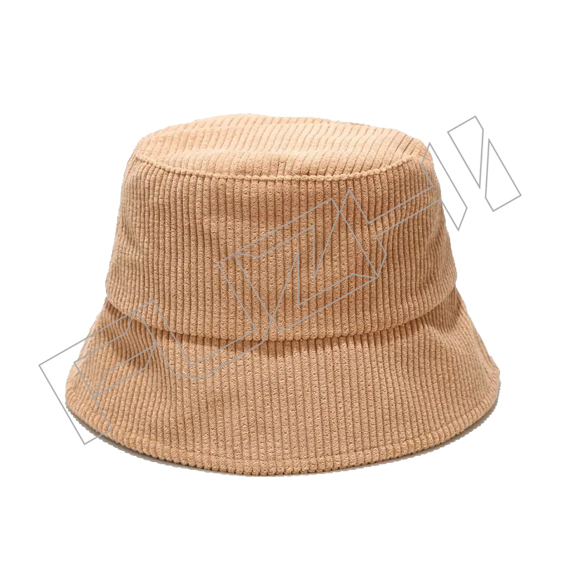 FZFH20250625-4 Custom Logo Yellow Black Brown 100% Polyester Character Adults Unisex plain blank corduroy bucket hats custom logo