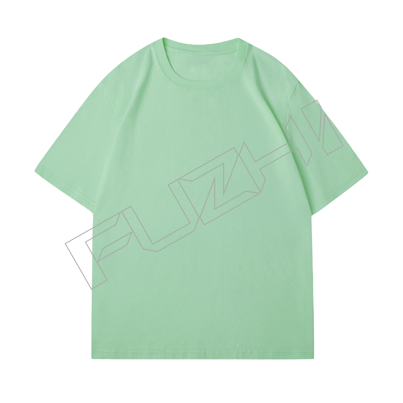 FZTS-1007 Over size T-shirt custom printed logo solid color cotton round neck short sleeve T-shirt with casual loose large size T-shirt