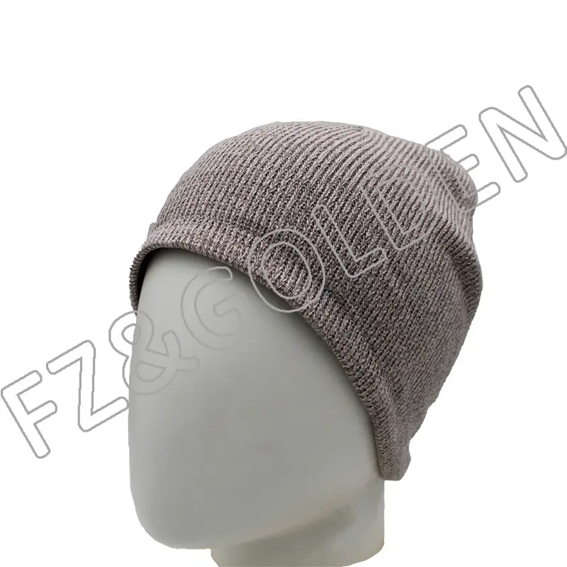 Reflective Unisex Acrylic Knitted Beanie (10)