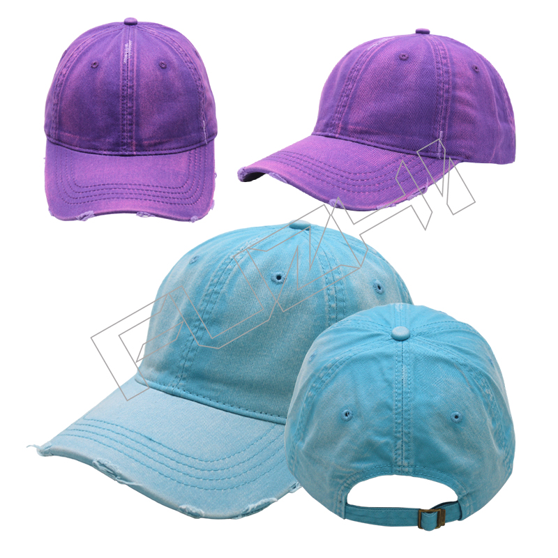FZBC-6104 Denim broken washed vintage cap new solid color...