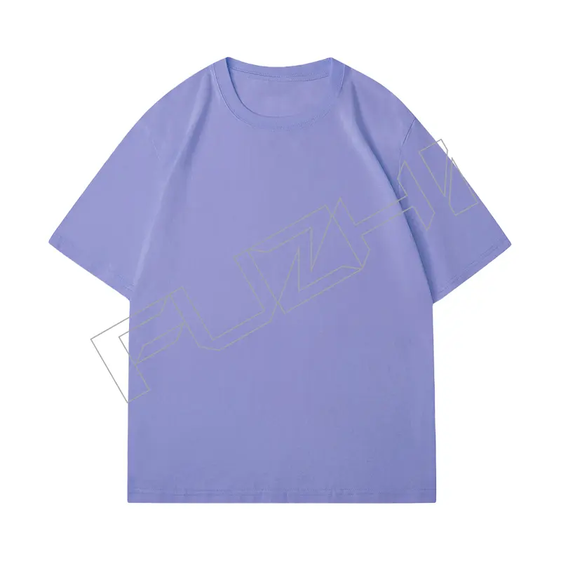 FZTS-1007 Over size T-shirt custom printed logo solid color cotton round neck short sleeve T-shirt with casual loose large size T-shirt