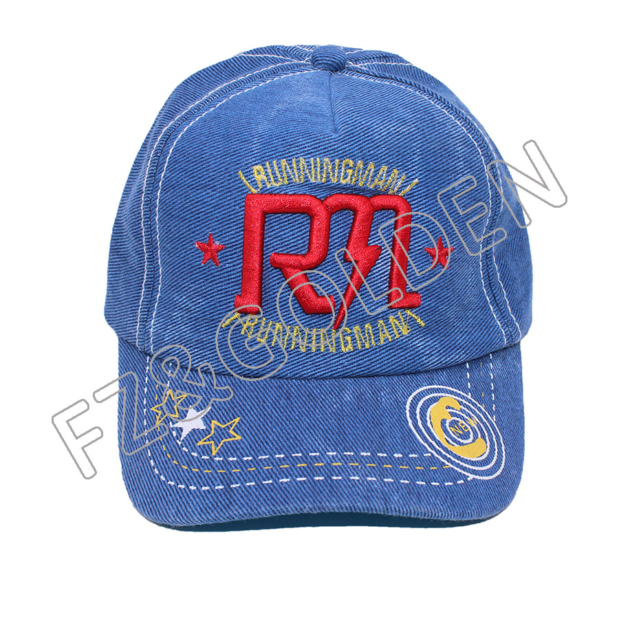 Cheapest Football Cap Manufacturer -   small size child 54cm custom black made snapback hats for kids  - FUZHI