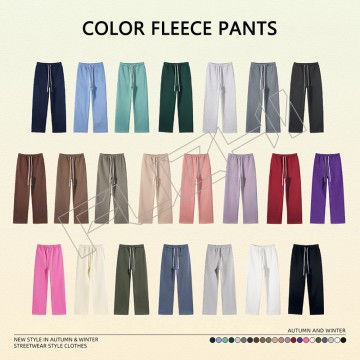 FZPA-5826 Customize fashion adults unisex color fleece pants sport pants