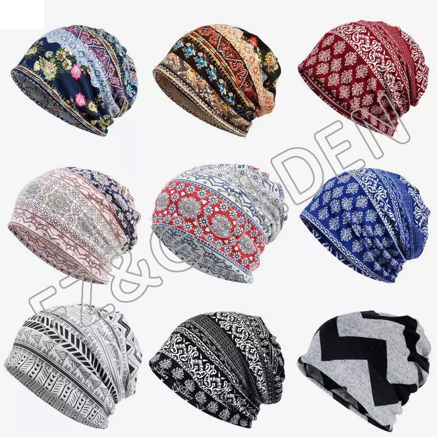 Best-Selling Organic Beanies -   Jemis Skullies Thin Bonnet Cap Autumn Casual printed Beanies Hat  - FUZHI