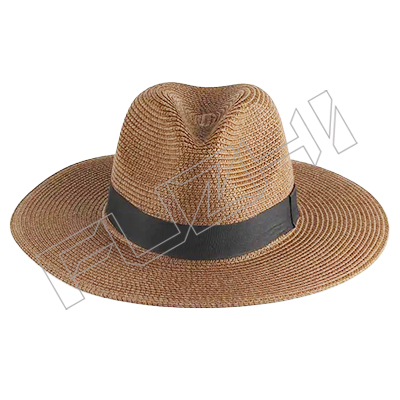 FZSH-2013 Wholesale New Spring Summer Designer Unisex Adults Plain Sun Men Women Wide Brim Color Beach Straw bamboo hat with Logo