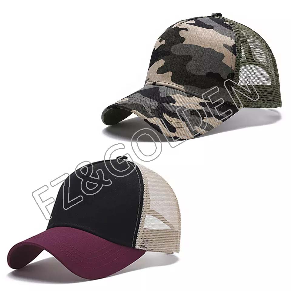 FZBC20250716-6 Manufacture OEM Custom Design Baseball Cap Cotton 5 Panel Mesh Snap Back Men 3D Em...