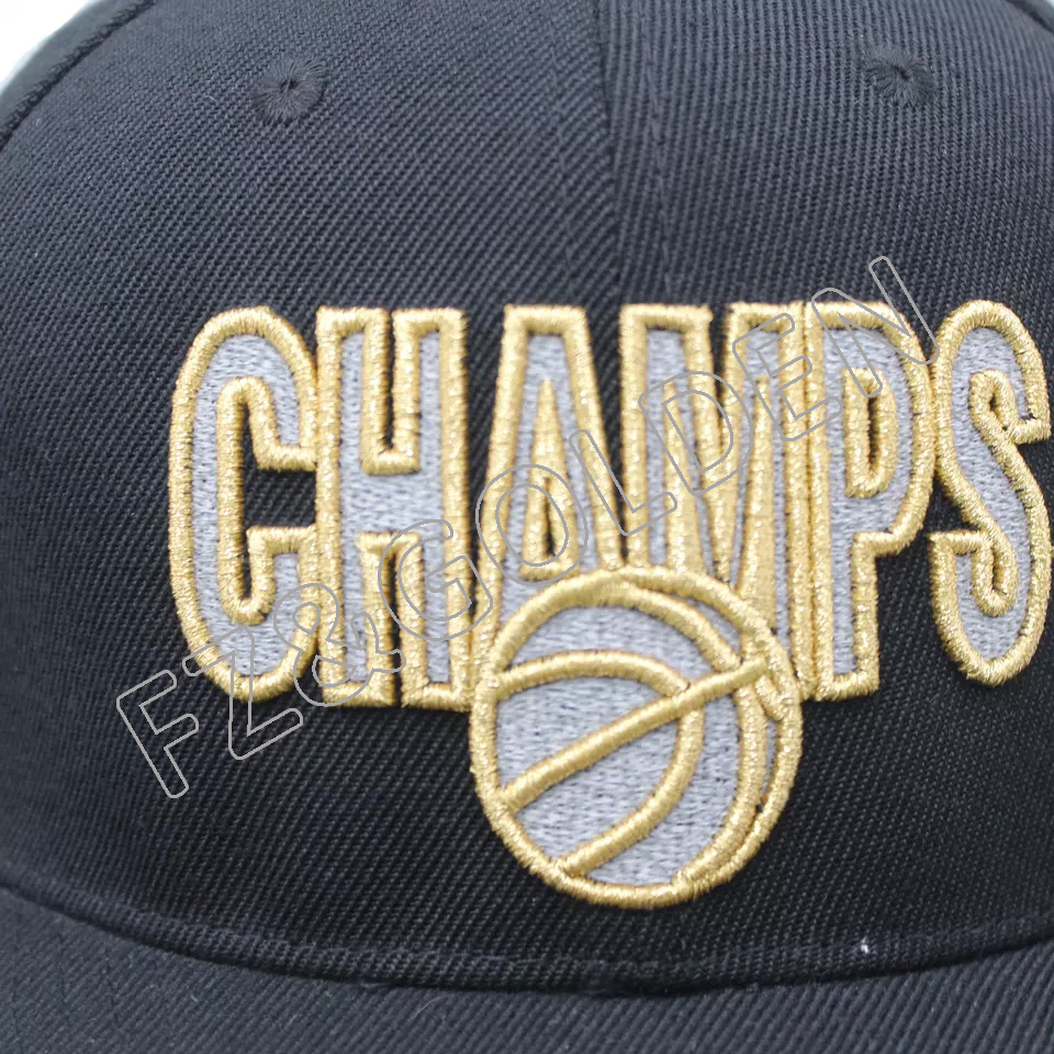 OEM/ODM Military Cap Supplier - 
 Luxury hip hop fitted custom embroidery flat bill brim peak snap back embroidered snapbacks cap hat  - FUZHI