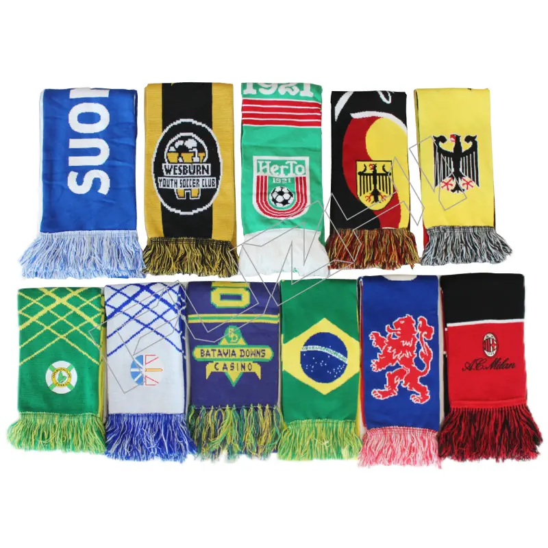 FZSC-3033 Football surrounding home atmosphere football fan stadium help football scarf gift football club double-sided knitted football scarf