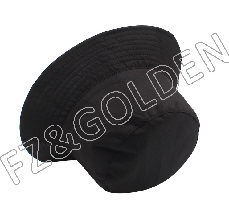 Best-Selling Kids Hat Supplier - 
 Sun Summer double side plain cotton custom logo fisherman bucket hat  - FUZHI