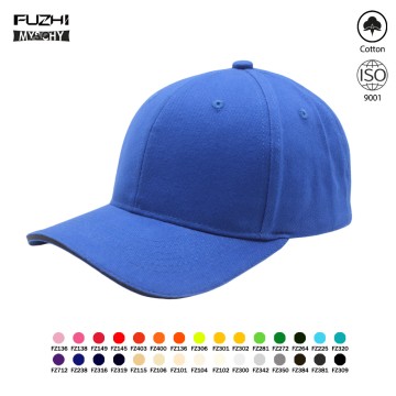 FZBC-6002-2 100% brushed cotton 6 panel sandwich baseball cap