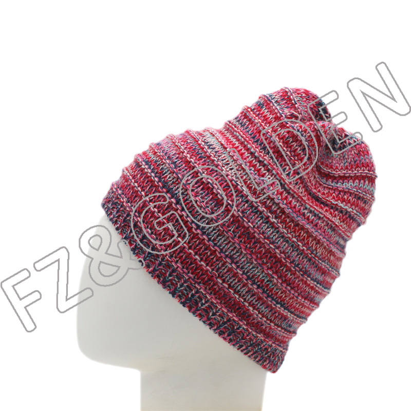 China Beanie Hats Supplier - 
 Winter Warm Knitted Pink Beanie Hat for Women  - FUZHI