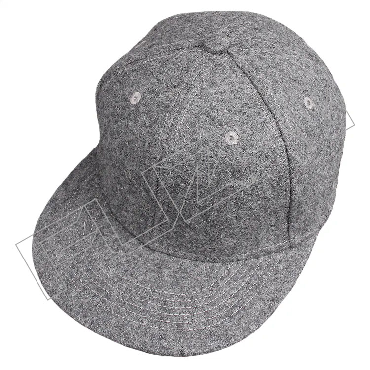 FZBC20250626-3 Premium Custom 6 Panel Embroidery Flannel Wool Two Tone Hats Bulk Applique Snapbac...