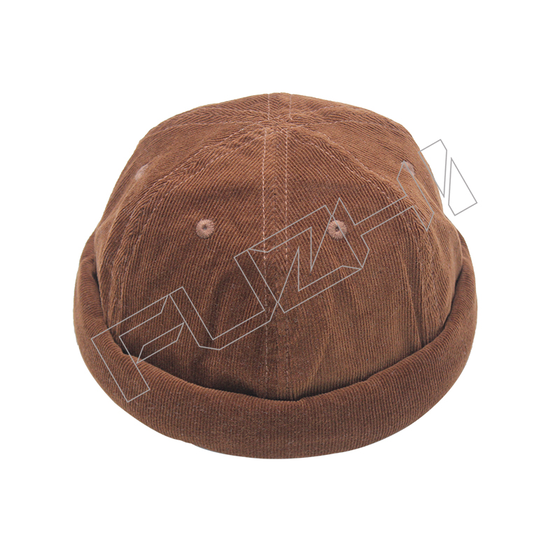 FZDL-1007 Fashion art casual dairy life corduroy bowler hat skull cap melon skin hat