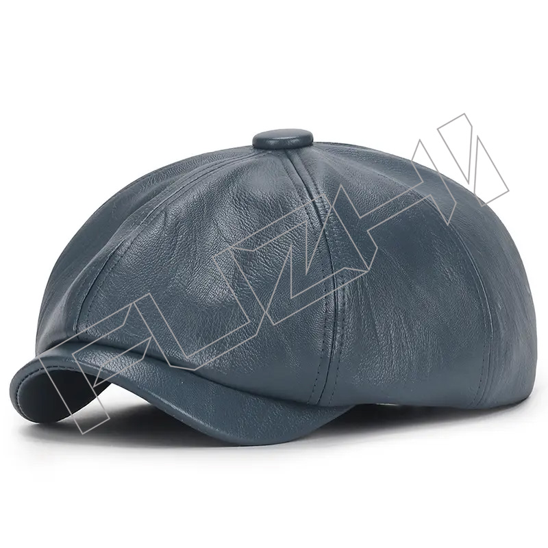 FZBH-20250625-2  Classic French Style Adjustable PU Simil Femme En Cuir Artist Painter leather beret hat for women