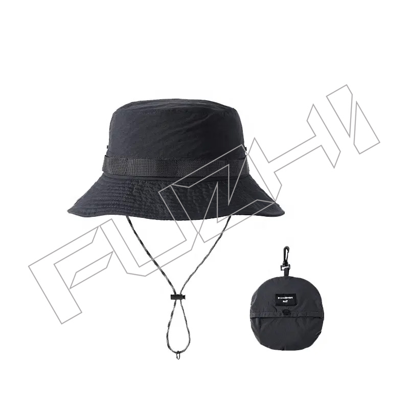 FZFH20250625 OEM ODM Custom Logo Quick Dry Fit Fashion Mens Fisherman Wide Brim Rope Cap bucket h...