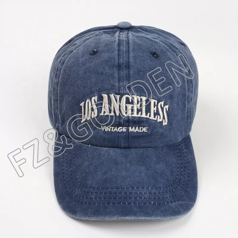 FZBC20250716-3 Custom Logo Wash Adjustable Cotton Distressed Embroidered Baseball Cap Vintage Emb...