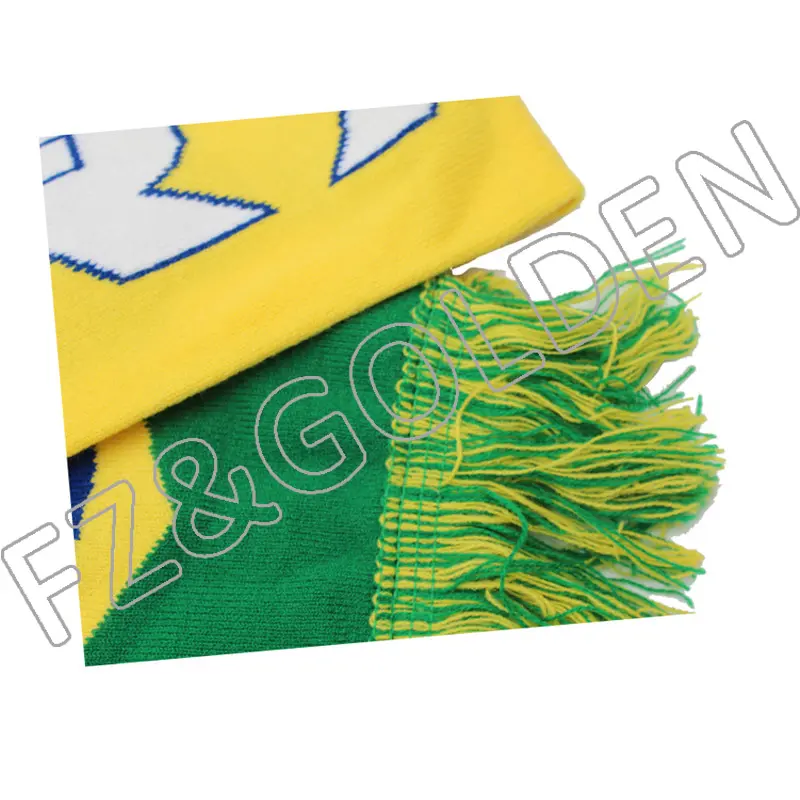 Export Wool Scarf Supplier – 
 High Quality Custom Embroidery Knitted Scarf     – FUZHI
