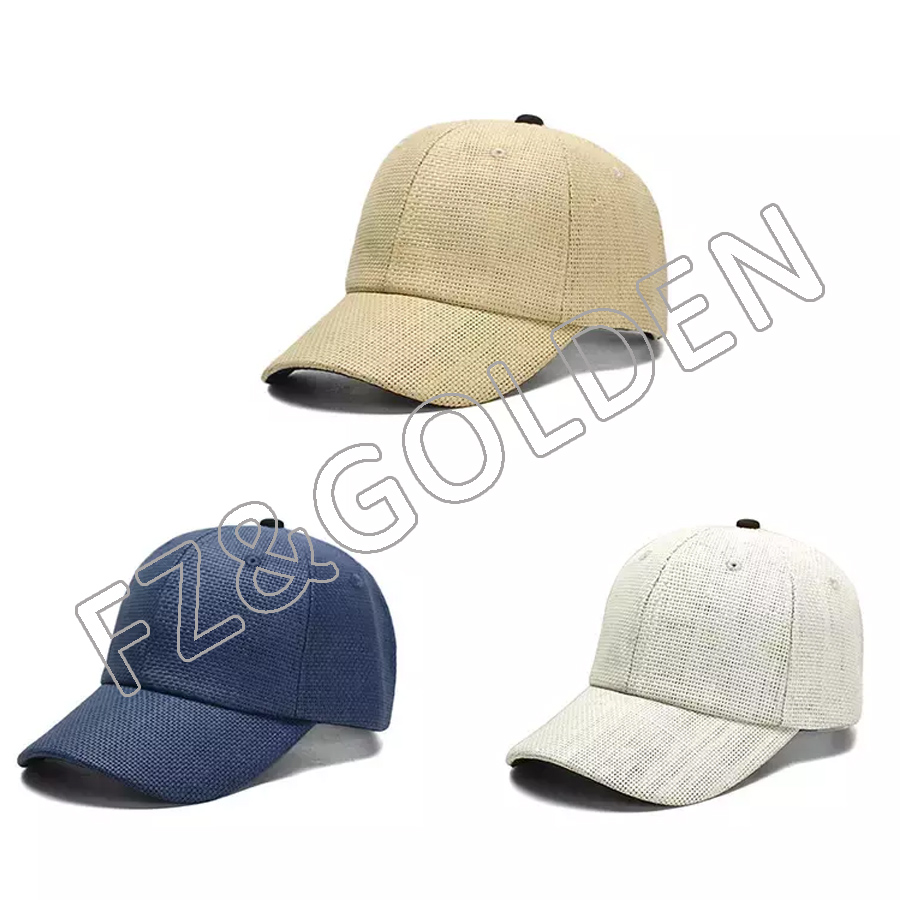 FZBS20250729-4 New Arrival girls straw baseball cap hat for women woman