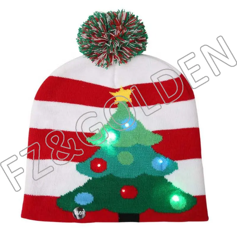 Christmas product Christmas LED Knitted Hat  – FUZHI