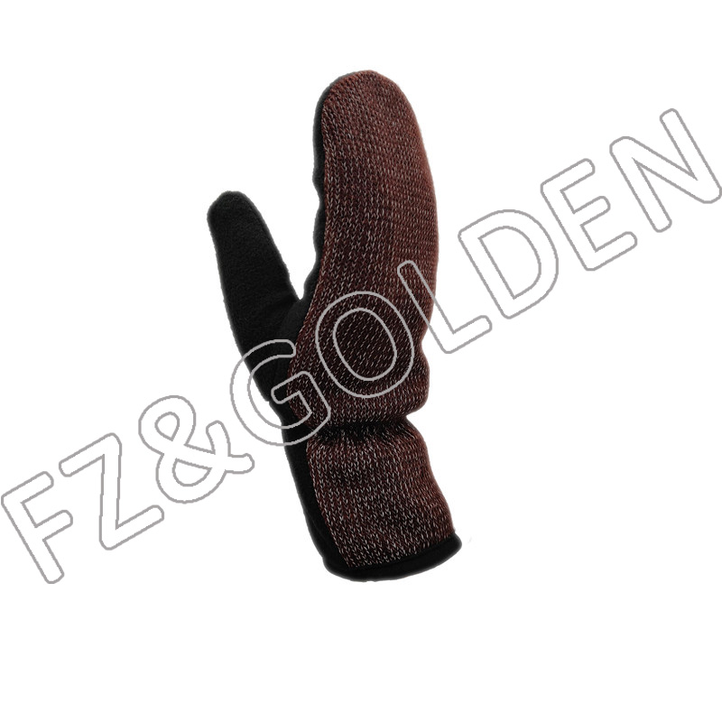 OEM/ODM Cotton Glove Supplier - 
 Reflective Knitted Adult Mitten  - FUZHI
