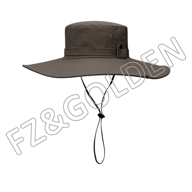 China Kids Hat Supplier -   Fishing Windproof UPF50+ UV Protection Beach Mesh Sun Fisherman Bucket Hats  - FUZHI