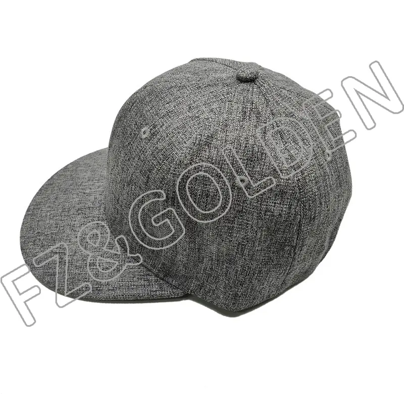 High-Quality Sports Cap Manufacturer – 
 6 Panel  Custom Logo Snapback Cap Flat Peak  – FUZHI