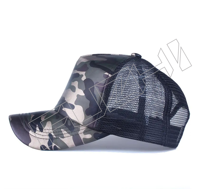 FZBC20250625 Premium Casquette Gorras 3d Logo pu High Quality Embroidery custom leather trucker hats