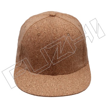 FZBC-6210 6 panel snapback cork wood cap