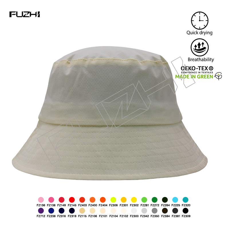 FZFH-1004 New bucket hat quick drying draw rope hat women's summer thin breathable outdoor sunshade sunscreen bucket hat