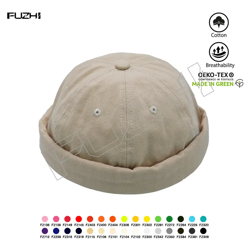 FZDL-1005 Fashion casual dairy life cotton bowler hat skull cap Featured Image