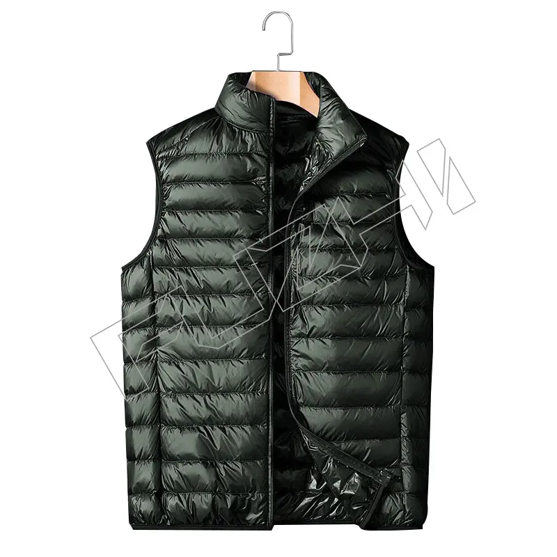 FZJA-1007 New stand collar autumn winter men and women unisex down vest jacket thin down vest coat