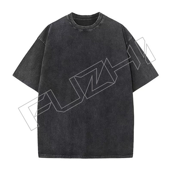 FZWT-1000 Customize high quality color washed 100% cotton T-shirt