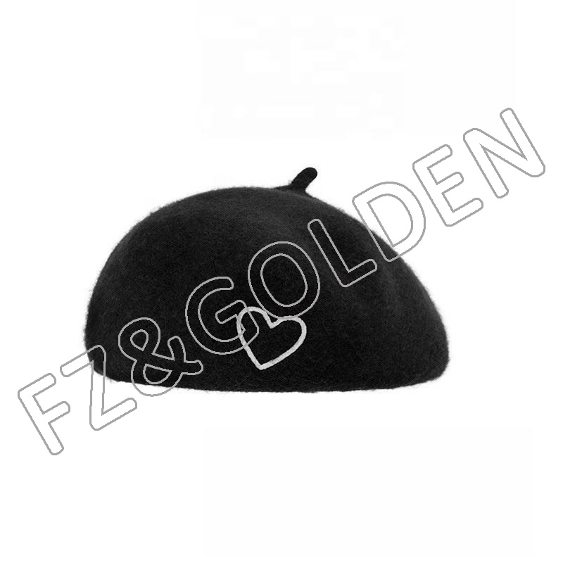 Wholesale Winter Hat Set - 
 French Wool Solid Color Classic Winter Warm Artist Painter Berets Women Hat  - FUZHI