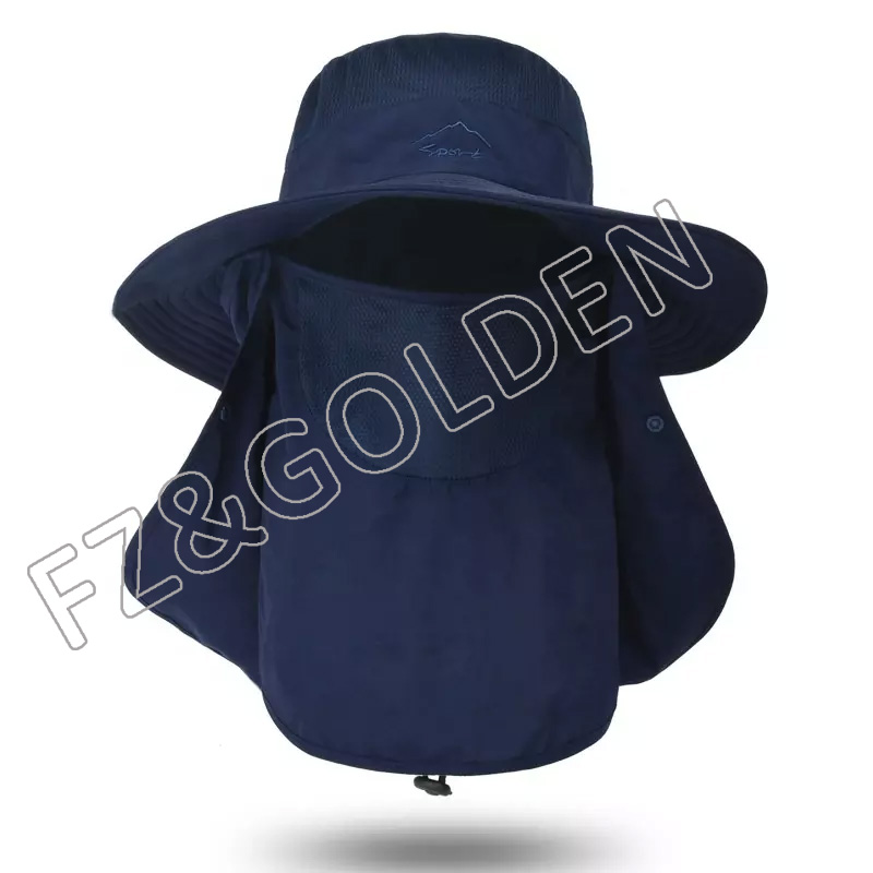 FZFH20250626 Outdoor UV Protection Couples Light String Bucket Fishing Sun Hat with Face and Neck Cover