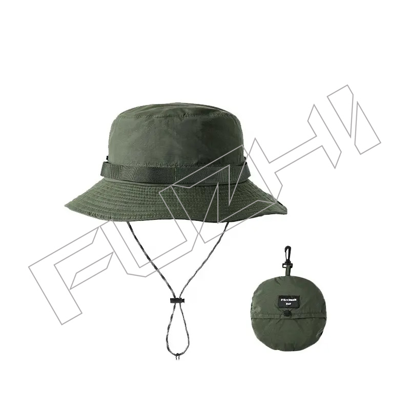 FZFH20250625 OEM ODM Custom Logo Quick Dry Fit Fashion Mens Fisherman Wide Brim Rope Cap bucket hat with string