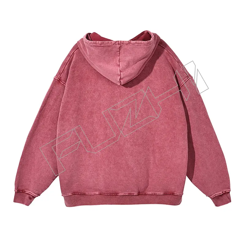 FZWH-1002 Fashion brand washed retro do old multi-color hoodie and pants washed hoodie set washed fleece or terry hoodie and pants