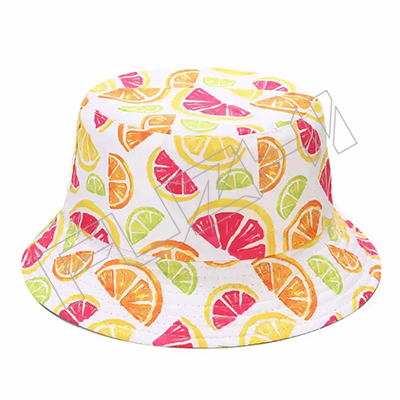 FZFH20250623 Custom New Design Print Fruit Pattern Beach Hawaii Fisherman Summer Reversible banan...