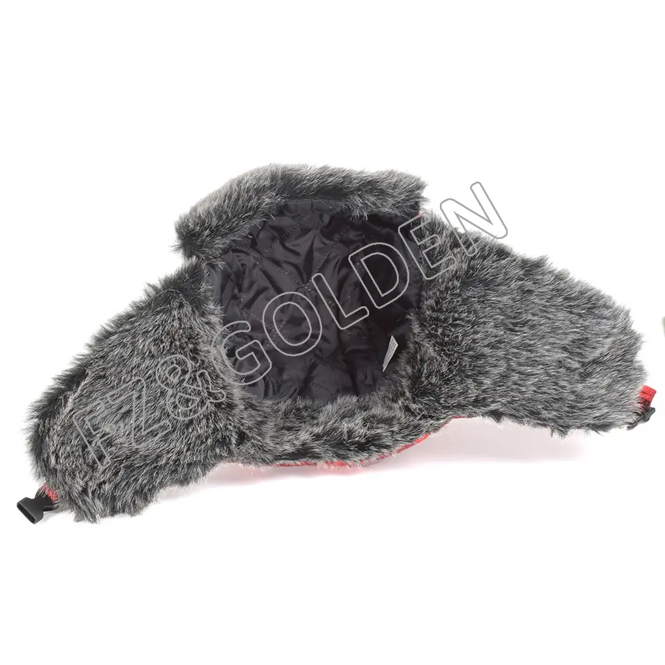 FZWH20250626-3 Russia Trapper Earflap Ear Flap Chin Strap Trooper Hunting SkiWarm Windproof Checked Winter Hats
