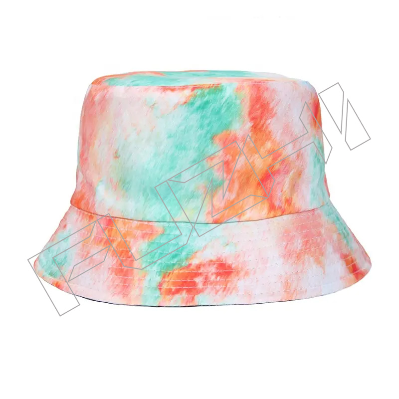 FZFH20250625-5 Wholesale Logo All Over Printing Women Beach Bell Gorras Summer Fisherman Quick Dry Fit Sun Cap custom bucket hat