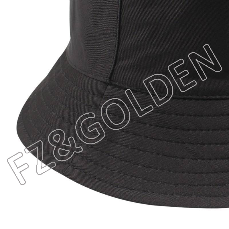 Best-Selling Kids Hat Supplier - 
 Sun Summer double side plain cotton custom logo fisherman bucket hat  - FUZHI