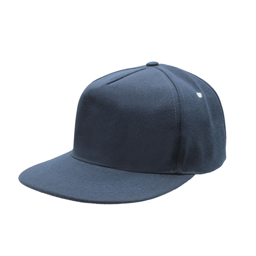 FZSN-5001 5 panel cotton casual style adjustable navy snapback cap