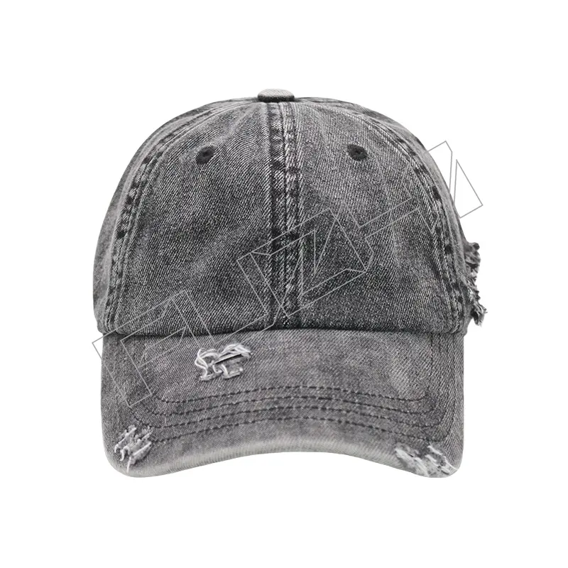 FZBC-6105 Denim broken washed vintage cap hip hop baseball cap men and women with the same fashion brand couple cap