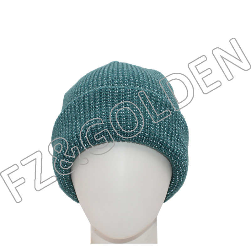 FZRB-1003 Reflective Adult Polyester Knitted Hat