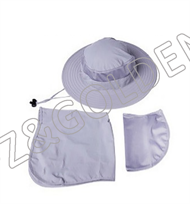 Wholesale Mesh Hat - 
 Wide Brim Breathable Mask Necklace Bucket Fishing Sun Hats   - FUZHI