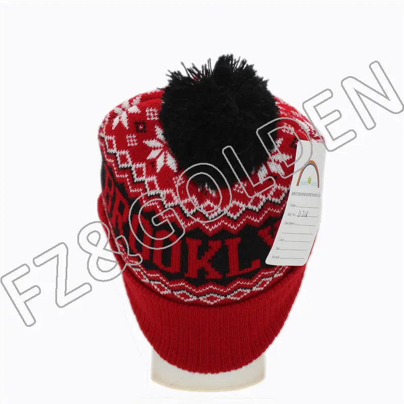Export Fishing Hat Suppliers – 
 Warm Knitted Hat With Pom  – FUZHI